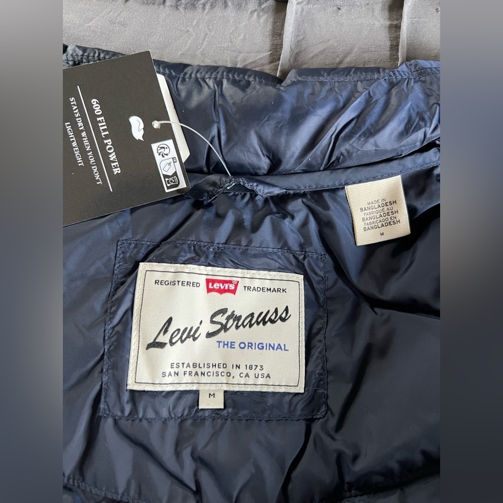 NWT Levi’s Men’s Devin Down Packable Puffer Jacket in Bungee Cord Brown Size M - Picture 12 of 13